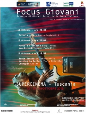 12 - 13 - 14 ottobre  2018  /  FOCUS GIOVANI - www.progettiperlascena.org