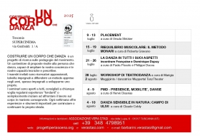 costruire un corpo che danza 2025 - www.progettiperlascena.org