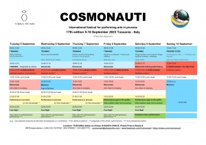 COSMONAUTI 2023 - le attività della settimana - www.progettiperlascena.org